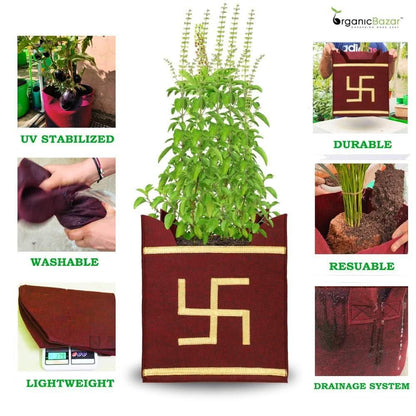 Tulsi Plant Grow Bag for Home/Gardening